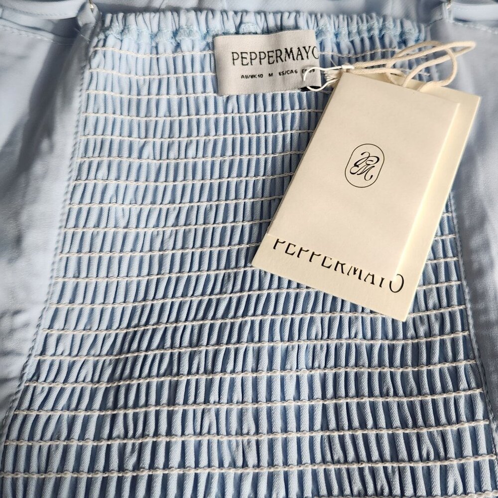 Peppermayo Blue Running Late Mini Dress Women's Size US 6 - Picture 2 of 9